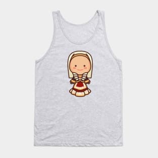 Cute Italian Sardinia Woman with Traditional Dress Tank Top